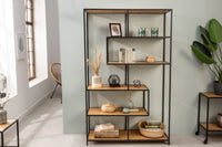SNAKE Design shelf 165cm oak look bookcase with five shelves