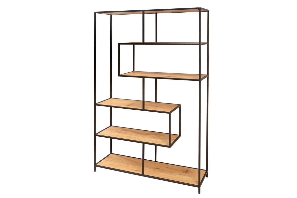 SNAKE Design shelf 165cm oak look bookcase with five shelves
