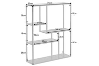 SLIM LINE Industrial Wandregal 91cm Esche fünf Regalböden