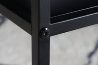 Moderner Couchtisch DURA STEEL schwarz Metall mit Ablagefach