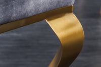 Eleganter Stuhl MODERN BAROCK Samt mit Löwenkopf