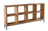 IRON CRAFT Massives Regal 172cm Mangoholz Bücherregal acht Fächer Industrial Design