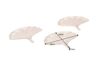 Dekoratives Schalen 3er Set GINKGO 30cm handmade Metall