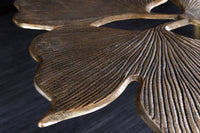 Dekorativer Couchtisch GINKGO LEAFS 75cm handmade Metall