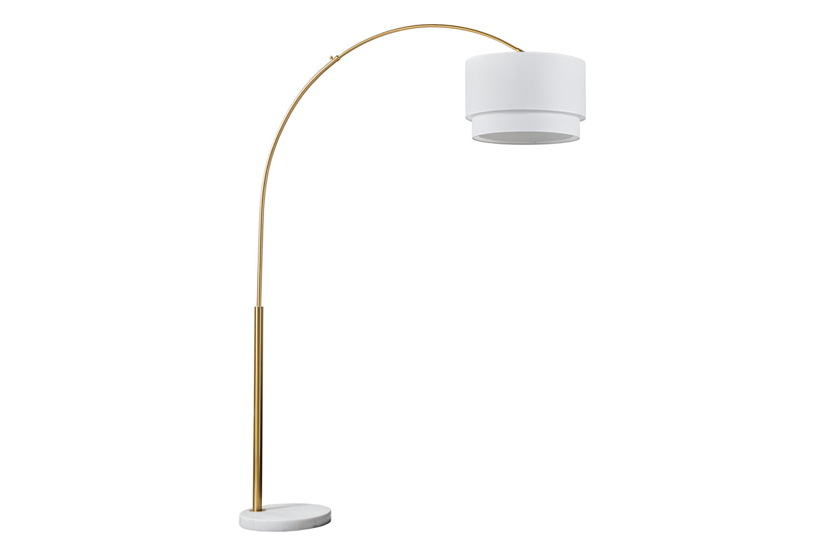 Extendable floor lamp LOUNGE DEAL 210cm metal marble base arc lamp