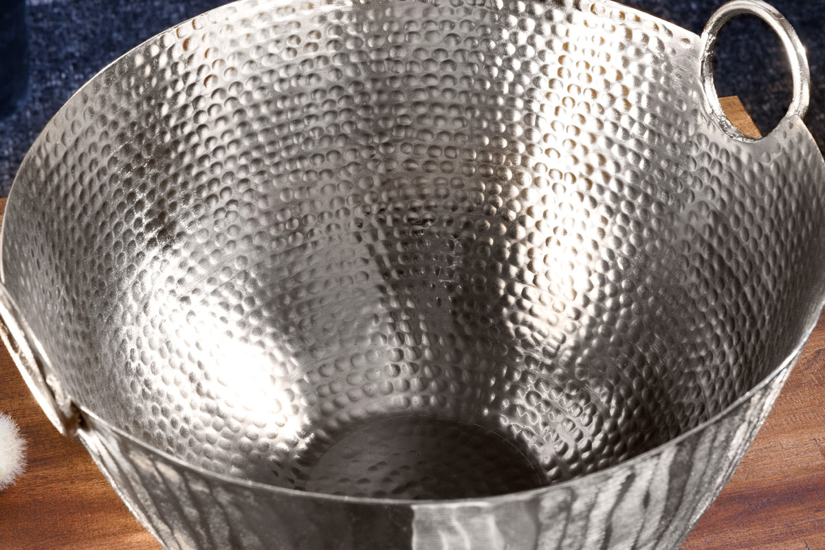 Handgearbeitete Deko Schale ORIENT 40cm Metall Hammerschlag Design