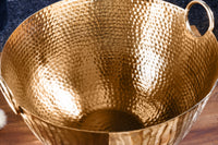 Handgearbeitete Deko Schale ORIENT 40cm Metall Hammerschlag Design