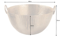 Handgearbeitete Deko Schale ORIENT 40cm Metall Hammerschlag Design