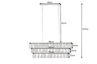 KRISTALL Luxus Hängelampe 90cm edelgrau Design Kronleuchter Glasprismen