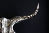 Design Schädel MATADOR 70cm silber Aluminium Wanddekoration