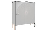 MANDALA Massives Highboard 120cm Mangoholz schwarz goldene Füße