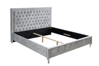 EXTRAVAGANCIA Chesterfield double bed 180x200cm antique gray rivets