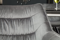 THE DUTCH COMFORT design chair velvet retro style with armrests