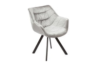 THE DUTCH COMFORT design chair velvet retro style with armrests