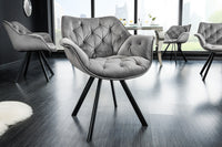 THE DUTCH COMFORT velvet chair with high-quality upholstery and armrest