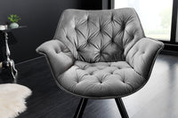 THE DUTCH COMFORT velvet chair with high-quality upholstery and armrest