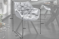 THE DUTCH COMFORT velvet chair with high-quality upholstery and armrest