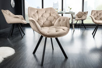 THE DUTCH COMFORT velvet chair with high-quality upholstery and armrest