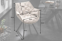THE DUTCH COMFORT velvet chair with high-quality upholstery and armrest