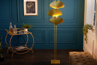 GINKGO Design Stehlampe 160cm gold Metall