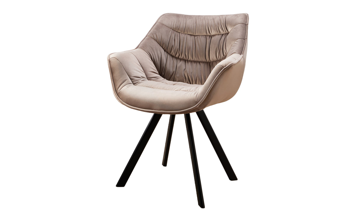 THE DUTCH COMFORT design chair velvet retro style with armrests