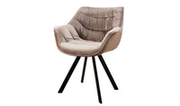 THE DUTCH COMFORT design chair velvet retro style with armrests