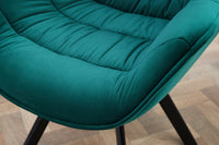 THE DUTCH COMFORT design chair velvet retro style with armrests