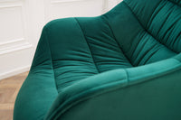 THE DUTCH COMFORT design chair velvet retro style with armrests