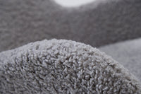 SCANDINAVIA SWING Design Schaukelstuhl Bouclé Sessel schwarz Metall