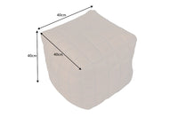 RIDER Retro Hocker 40cm braun Echtleder mit Ziersteppung