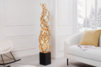 Design Stehleuchte VIGNE 150cm natur recyceltes Massivholz handmade