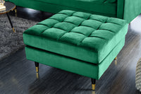 Design Hocker COZY VELVET 80cm altrosa gold Samt Metallfüße