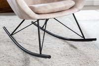 SCANDINAVIA SWING Design Schaukelstuhl Samt Schaukelsessel
