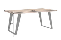 ORGANIC ARTWORK solid wood dining table 180cm acacia industrial design iron frame tree edge