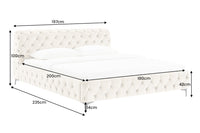 MODERN BAROCK Design Doppelbett 180x200cm Samt Chesterfield Kingsize-Bett