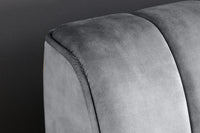 AMSTERDAM Retro Doppelbett 160x200cm grau Samt Industrial Design