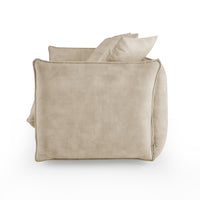 Design 3-Sitzer Sofa COCOONING 225cm champagner beige Samt Federkern