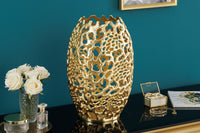 Filigrane Design XXL Vase ABSTRACT LEAF gold Handarbeit