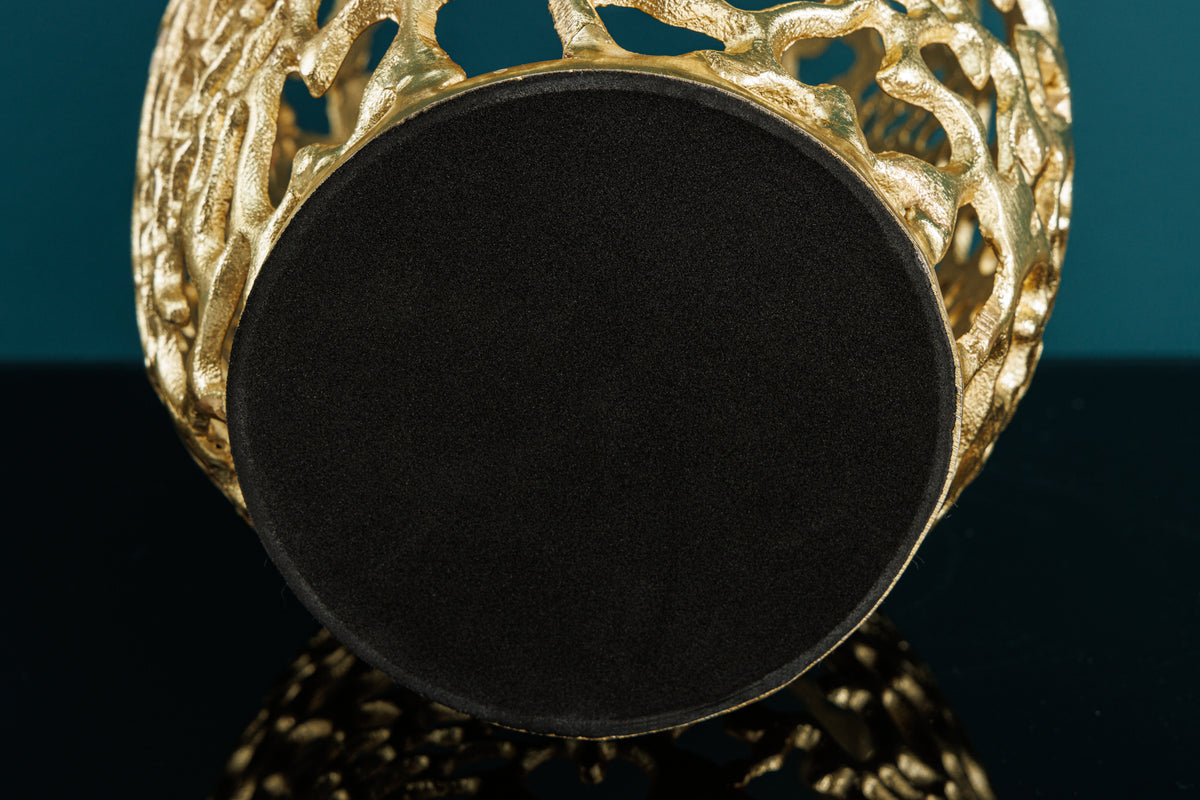 Filigrane Design XXL Vase ABSTRACT LEAF gold Handarbeit