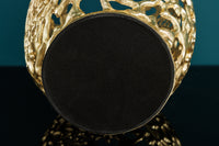 Filigrane Design XXL Vase ABSTRACT LEAF gold Handarbeit