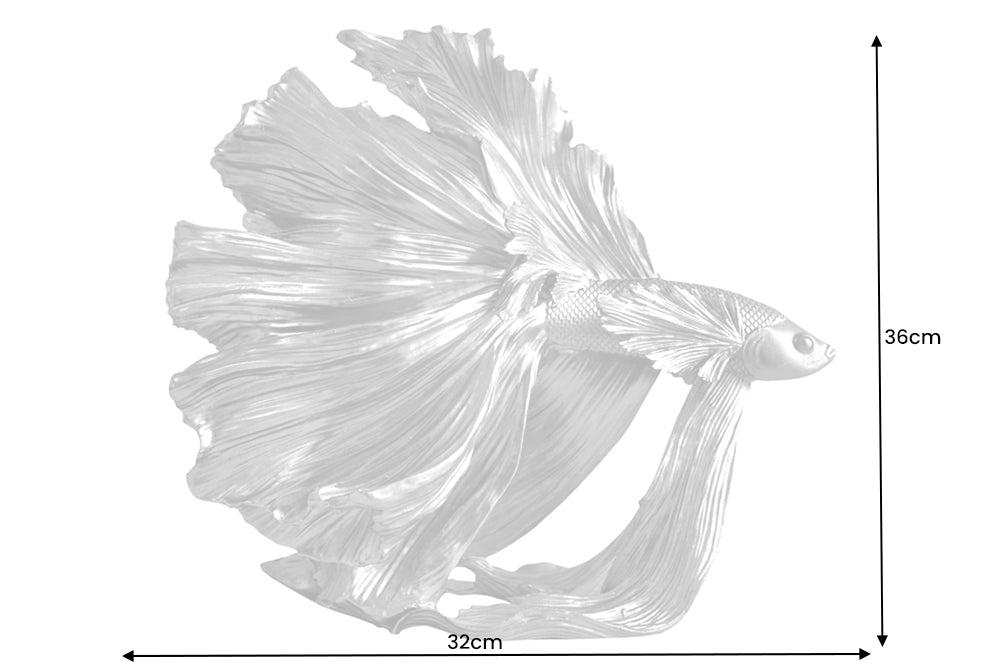 Design Deko Figur Kampffisch CROWNTAIL Betta Fisch Skulptur