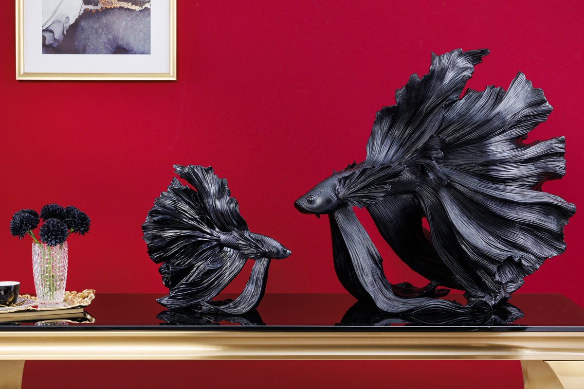 Design Deko Figur Kampffisch CROWNTAIL Betta Fisch Skulptur