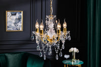 Design Kronleuchter DIAMONDS S 40cm gold Acryl 5-armig Barock Design