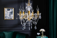 Design Kronleuchter DIAMONDS S 40cm gold Acryl 5-armig Barock Design