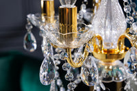 Design Kronleuchter DIAMONDS S 40cm gold Acryl 5-armig Barock Design