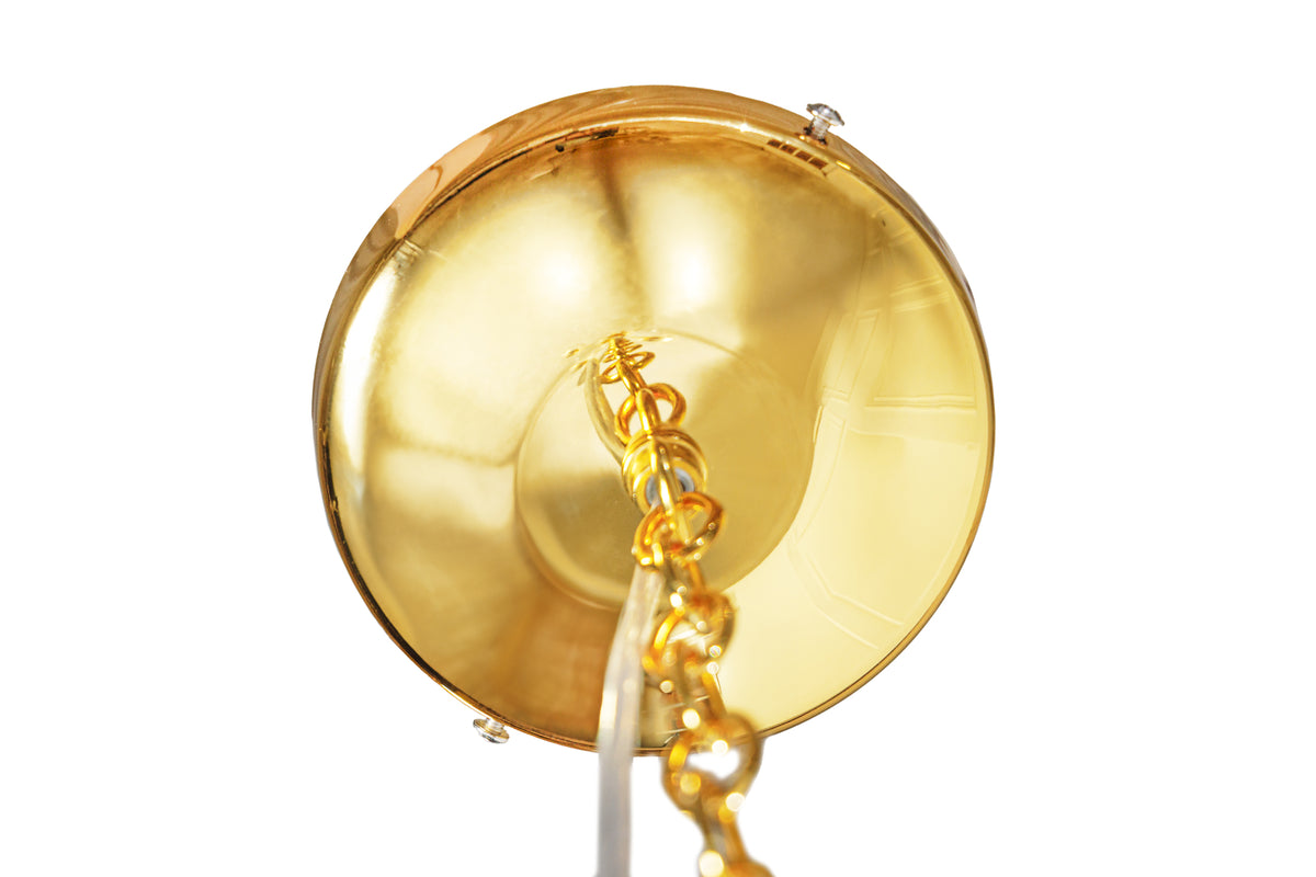 Design Kronleuchter DIAMONDS S 40cm gold Acryl 5-armig Barock Design