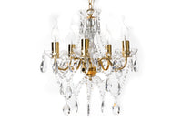 Design Kronleuchter DIAMONDS S 40cm gold Acryl 5-armig Barock Design
