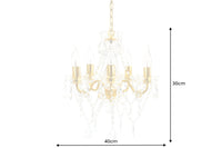Design Kronleuchter DIAMONDS S 40cm gold Acryl 5-armig Barock Design