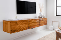 SCORPION solid wood TV bench 160cm brown mango lowboard wall cabinet