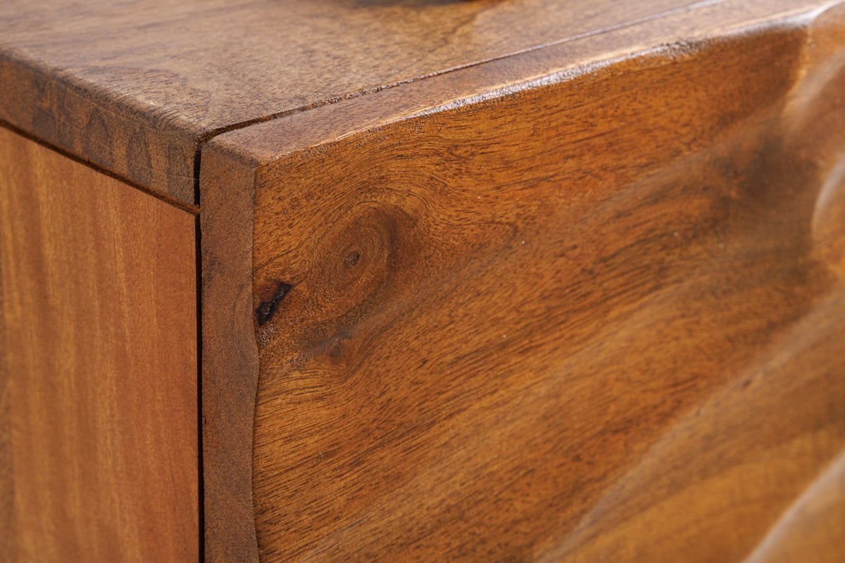 SCORPION solid wood TV bench 160cm brown mango lowboard wall cabinet